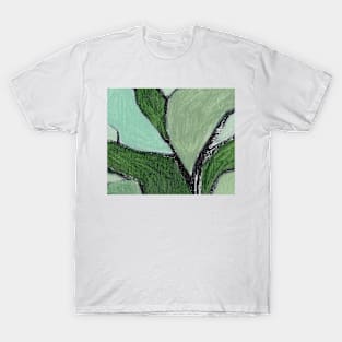 Mint Green Abstract Art T-Shirt